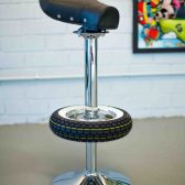 Vintage Stool Bar - Stool made with motorbike seat