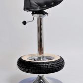 Vintage Stool Bar - Stool made with motorbike seat