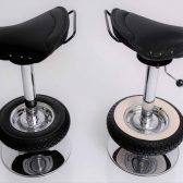 Vintage Stool Bar - Stool made with motorbike seat