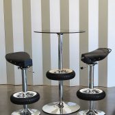 Vintage Stool Bar - Stool made with motorbike seat