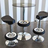 Vintage Stool Bar - Stool made with motorbike seat